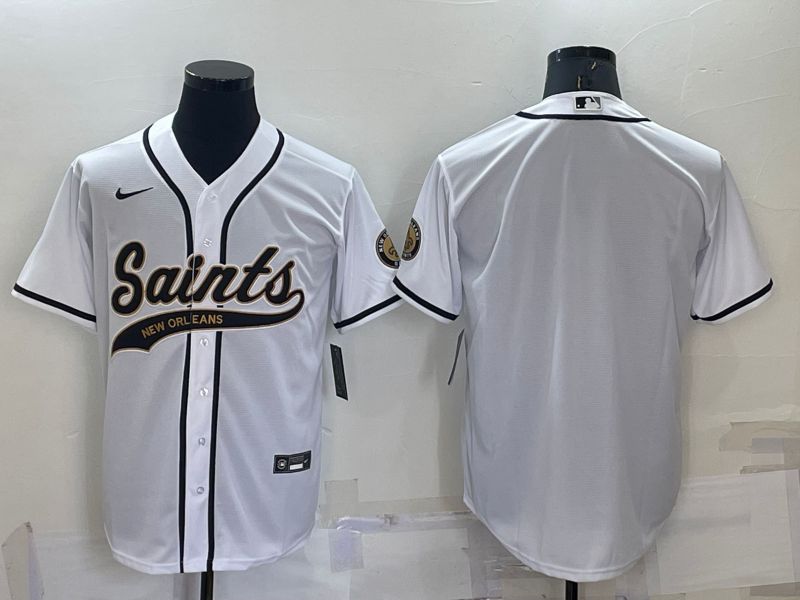 Men New Orleans Saints Blank White 2022 Nike Co branded NFL Jersey->new york giants->NFL Jersey